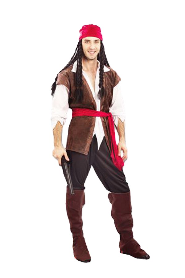 Halloween Costume Cool Captain Jack Pirate Costume - Click Image to Close